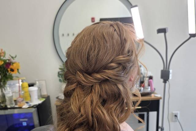 Half up bridal curls