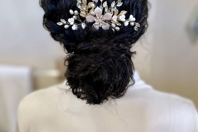 Curly updo by Caitlin
