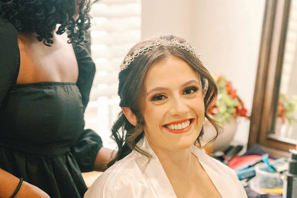 Hair by Anne, Makeup by Ashley