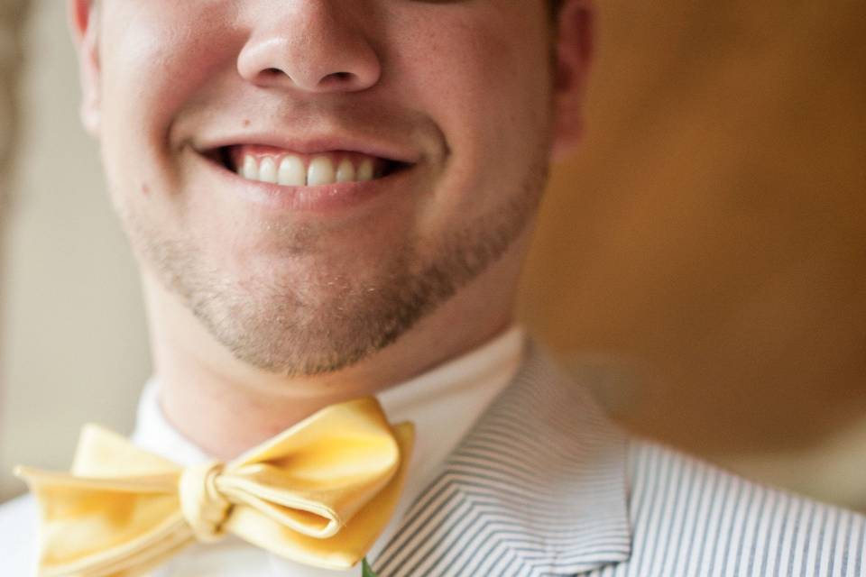 Yellow boutonniere