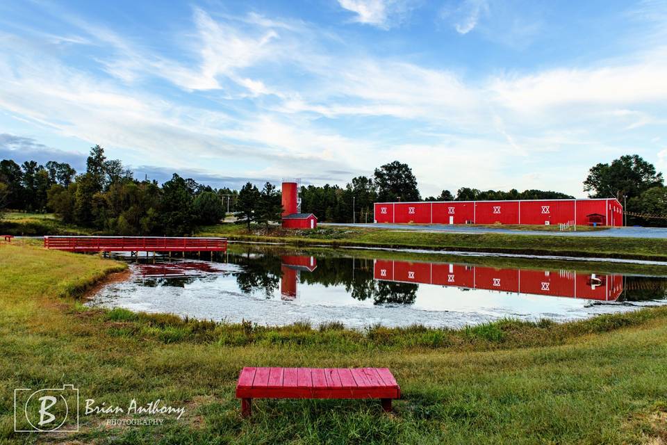 Red Barn across the pond