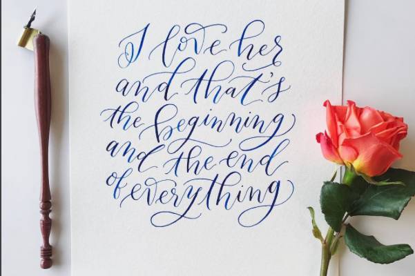 Storied Script Calligraphy