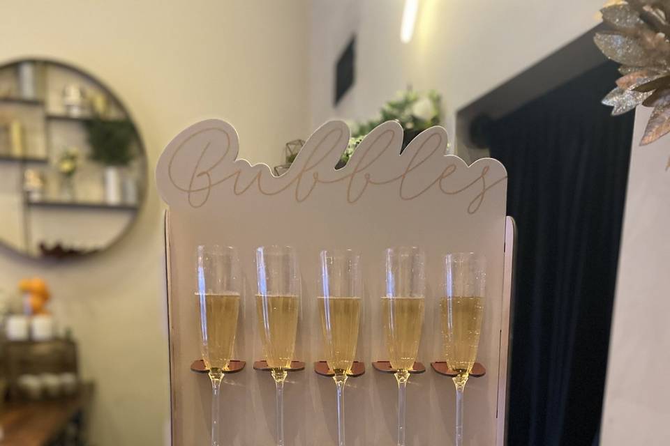 Tabletop Champagne Wall