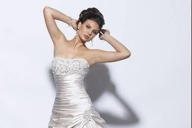 Sleek Satin Wedding Dress, customised in sizes 6-18
