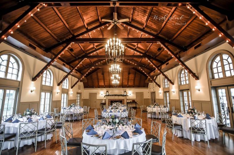 Ballroom wedding setup