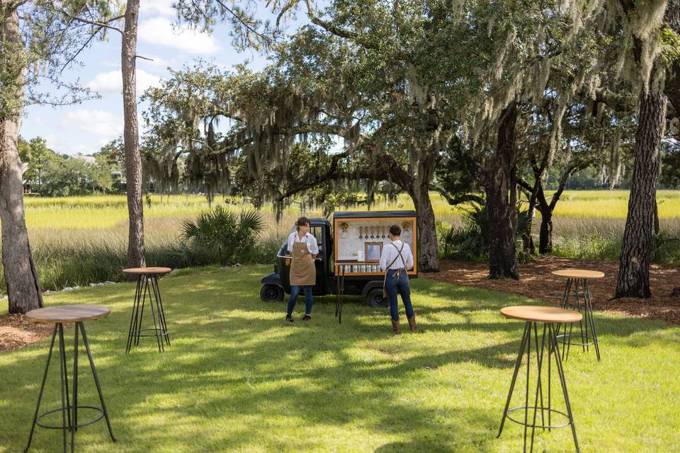 The private marsh front lawn