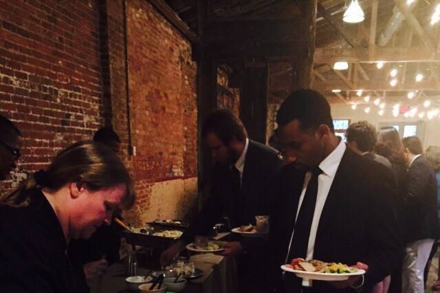 Loved ones enjoying the food