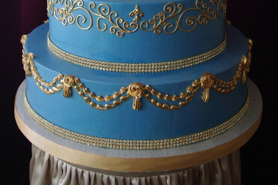 French Blue and Gold Wedding