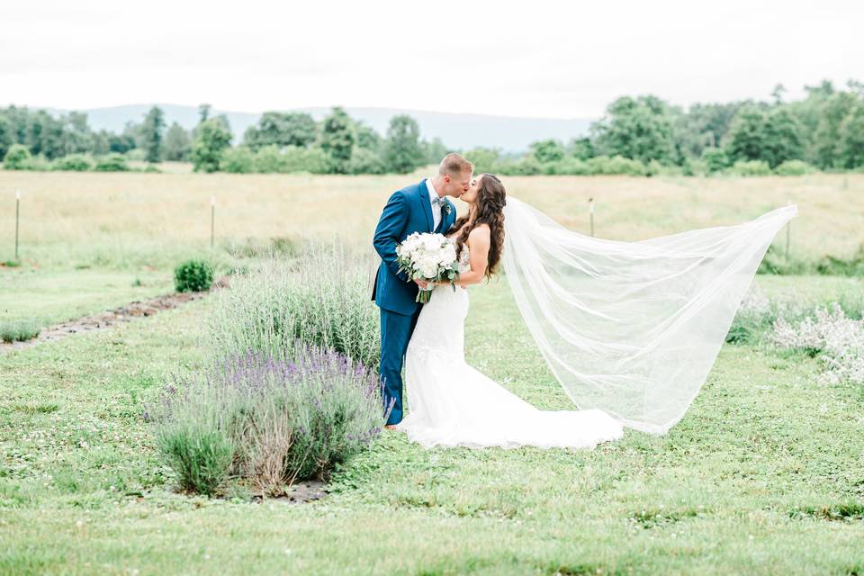 Amanda and Derek in the garden