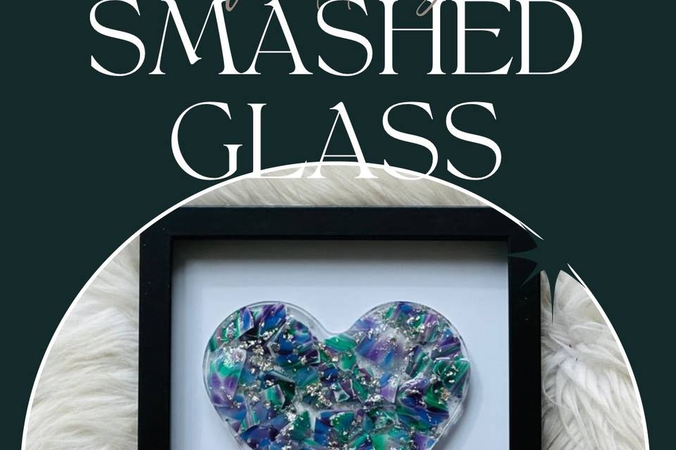 Smashed glass into art!