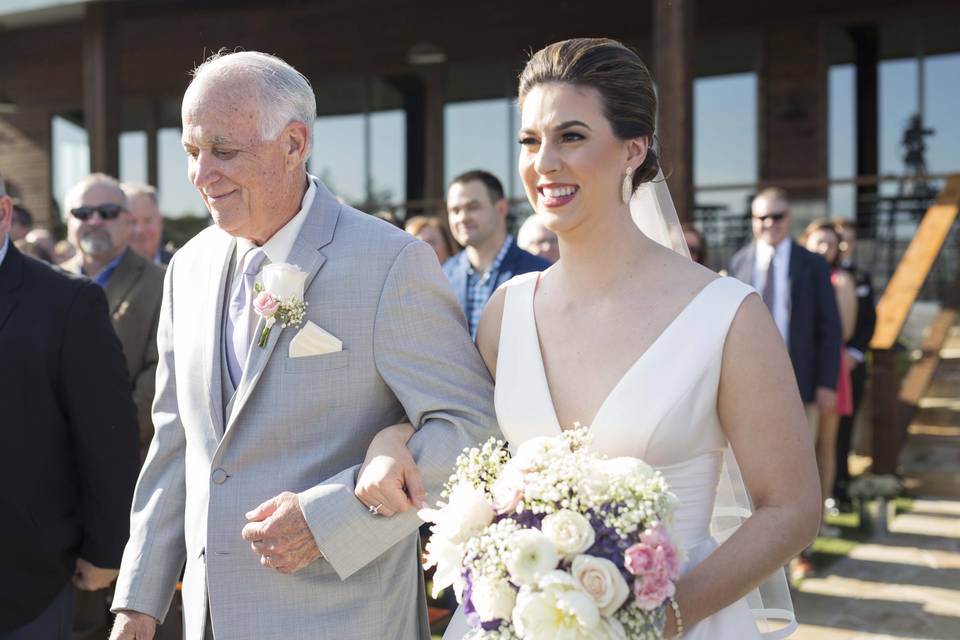 Procession down the aisle