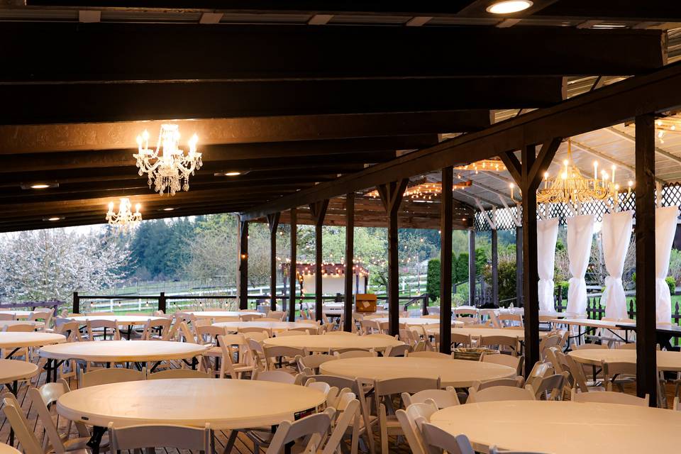 Covered reception area