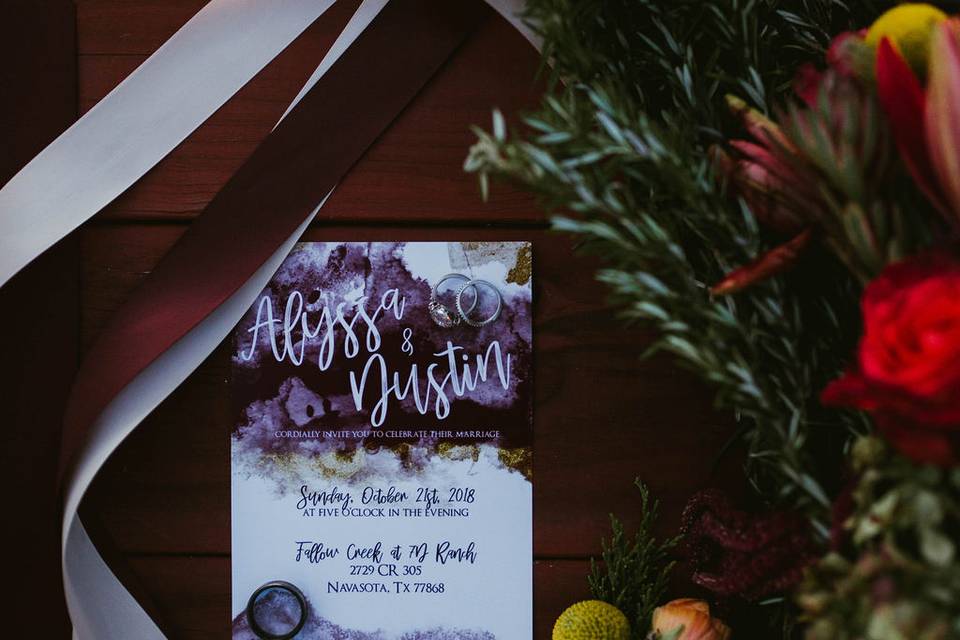 Wedding invite | Alayna Wade/Rachel Lee