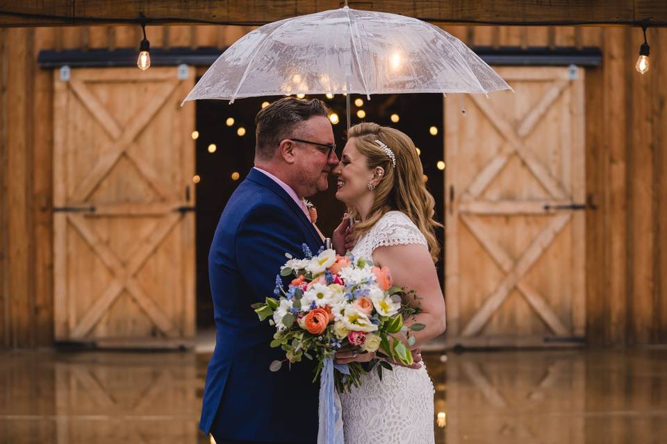 Kissing in the rain