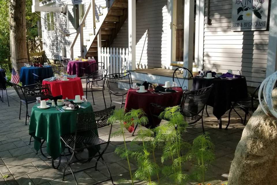 Garden reception setup