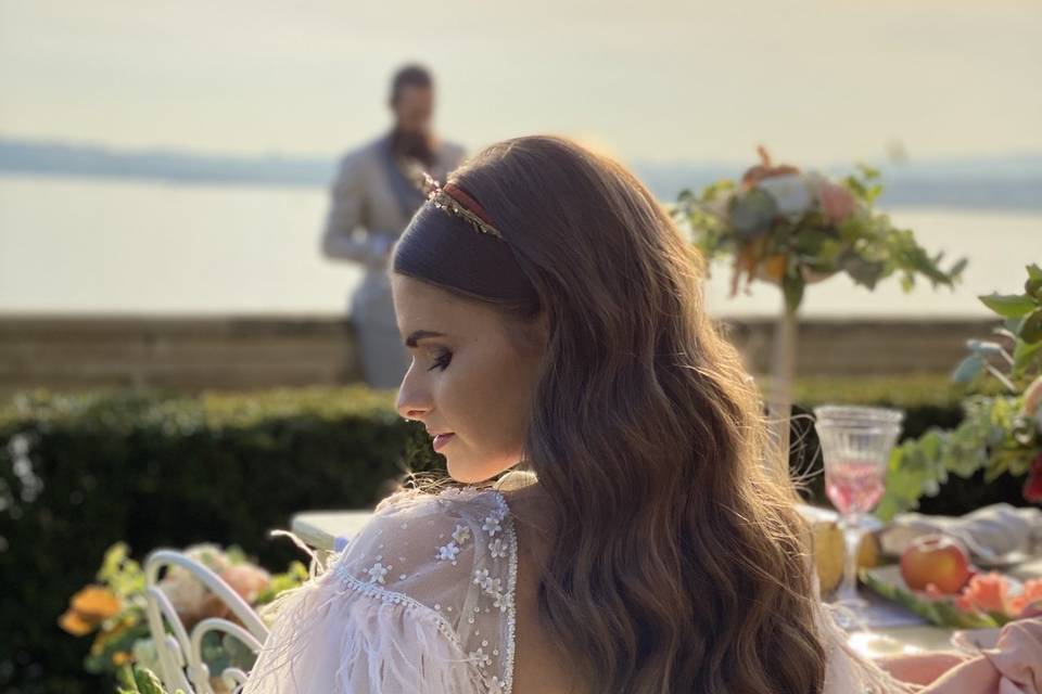 Bridal hair in Isola del Garda