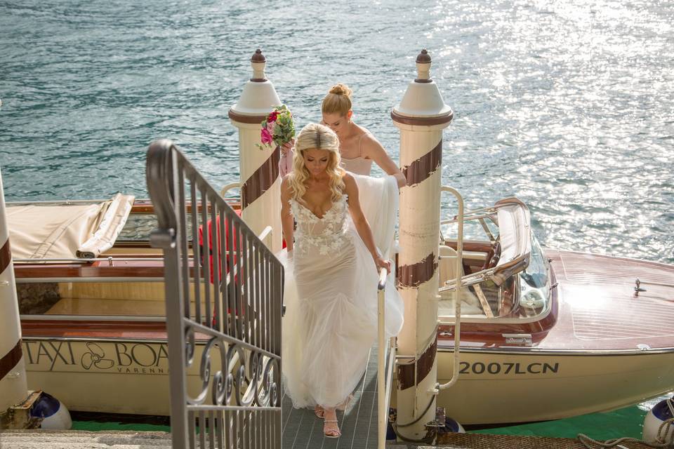 Bridal hairstyle Lake Como