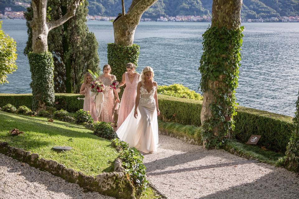 Bridal hairstyle Lake Como
