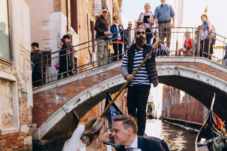 Wedding hair in Venice Italy