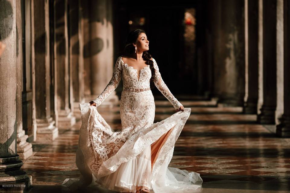 Wedding hair in Venice