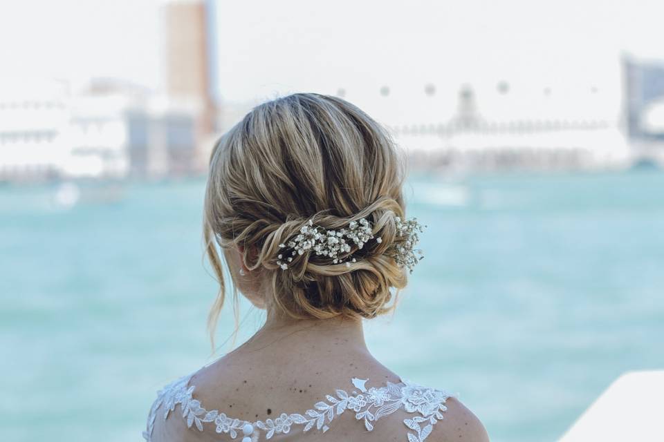 Wedding updo hair Venice