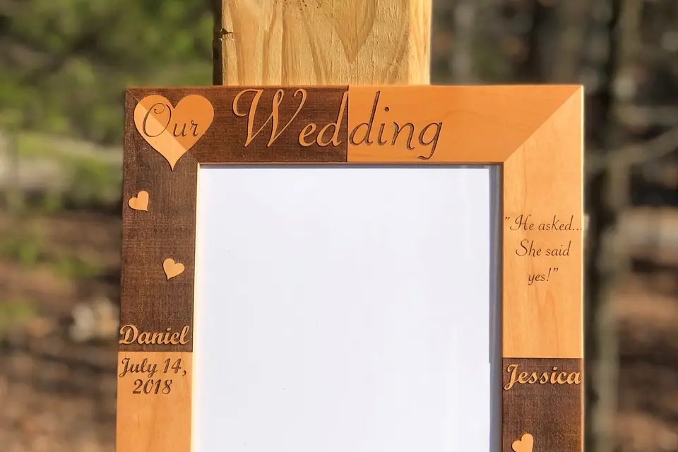 Engraved Wedding Photo Album  Enchanted Memories, Custom