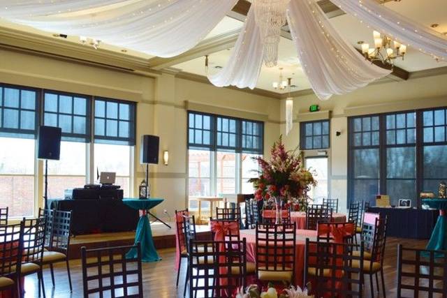 Wedding reception setup