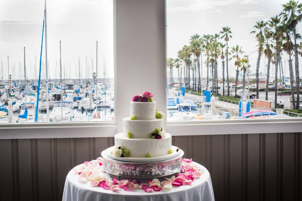 Wedding cake on display