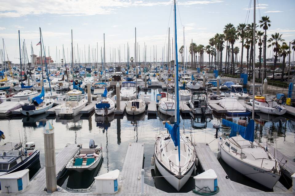 View of the boats in the harbor