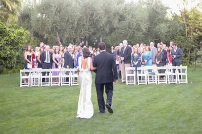 Ceremony with palm trees