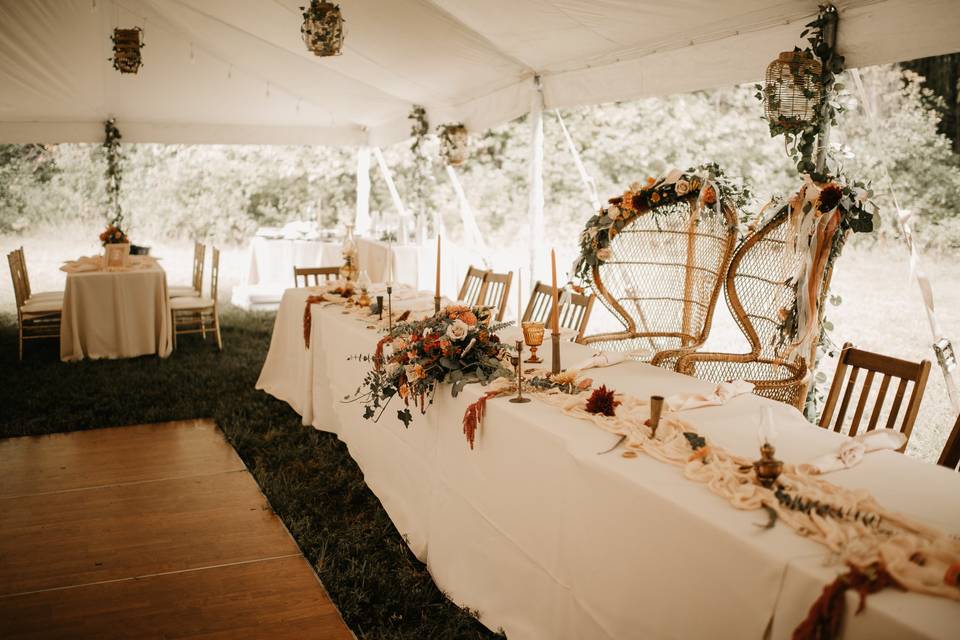 Tent receptions