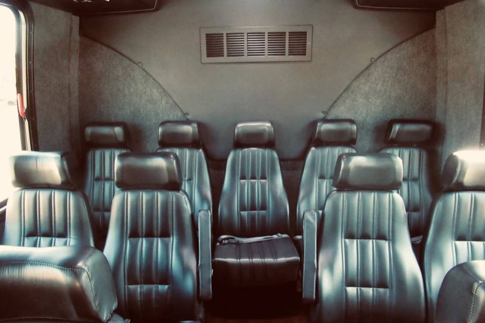 Luxury shuttle bus - rear interior