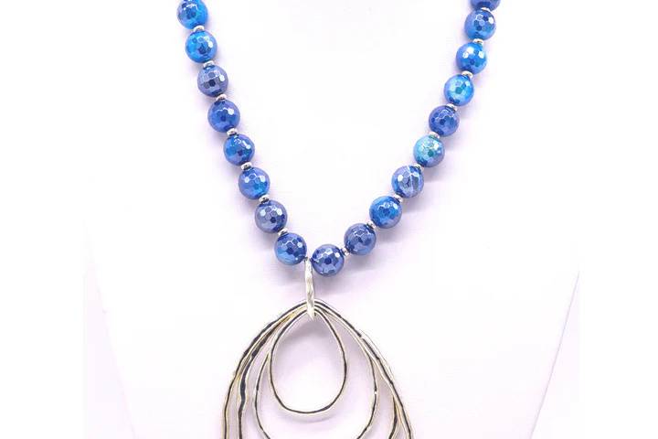 Circles of Balance Agate Necklace