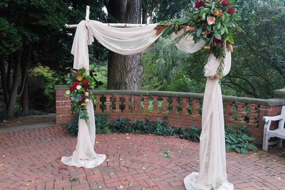 Rustic Ceremony draping