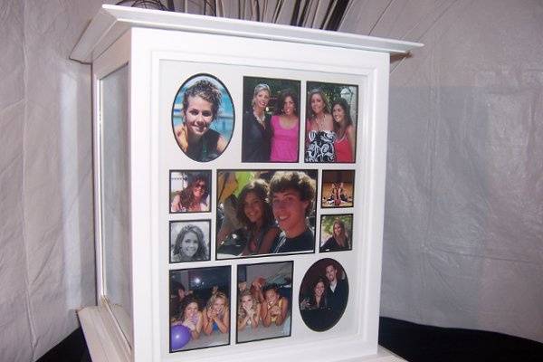 Share photos with you guests in this large white wedding card box by The Perfect Card Box