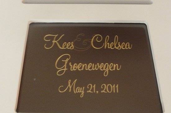 Personalized Engraving Plate for Wedding Card Boxes