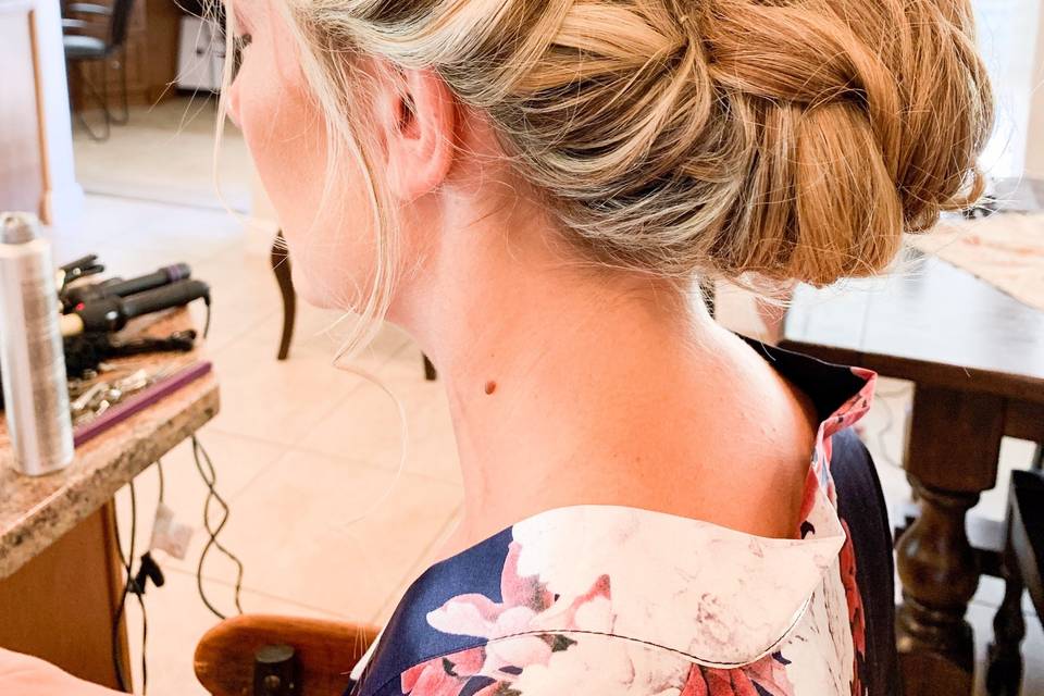 Soft twisted Updo