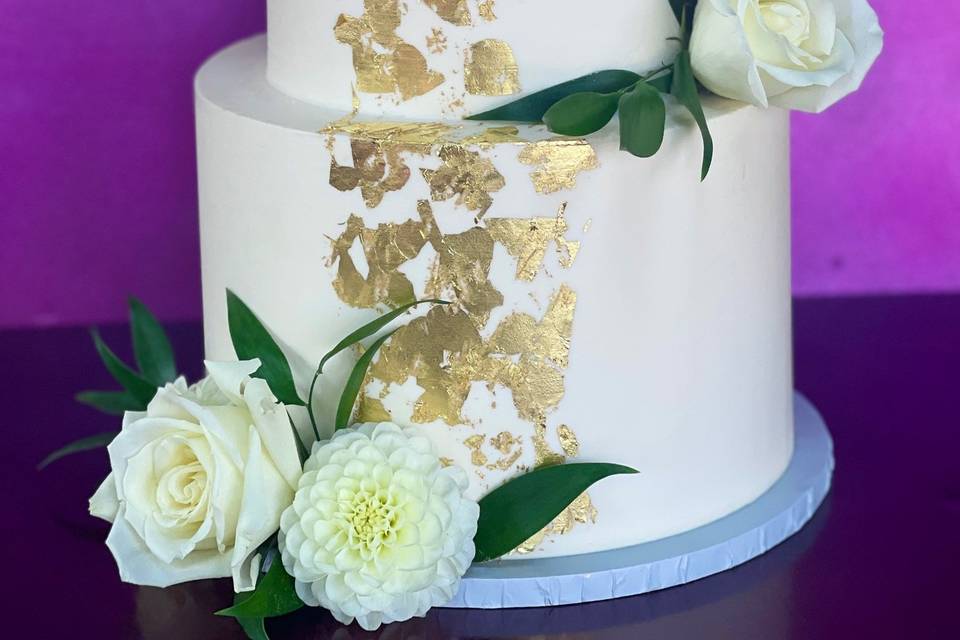 Edible gold leaf accents