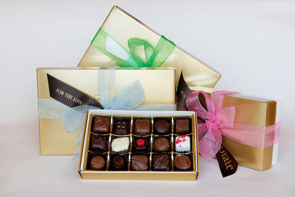 Assorted chocolate boxes