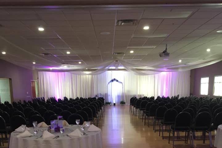 Ceremony and reception in same
