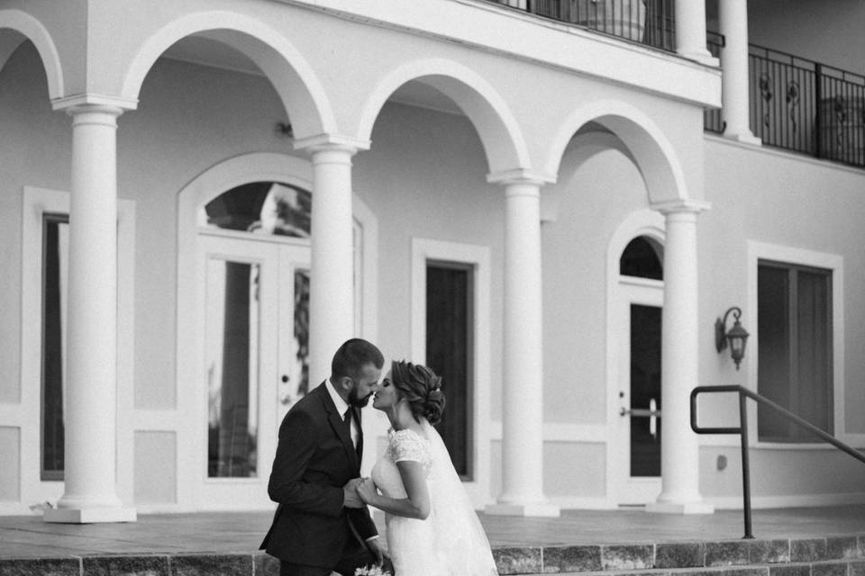 Low bun formal bridal updo