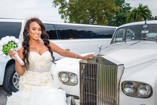 Beautiful bride with her bouquet