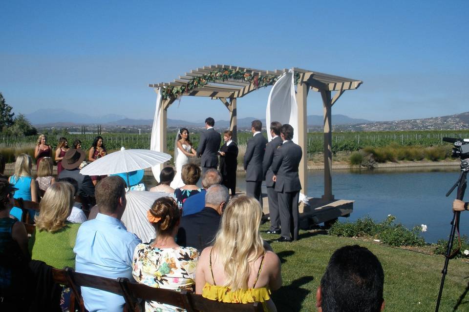 Lakefront wedding