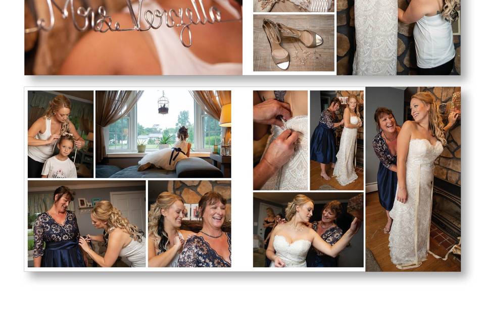 Pictures of bride preparing for big day