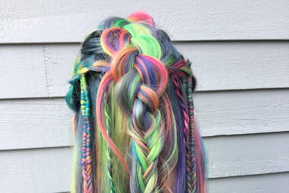 Colorful hairstyle