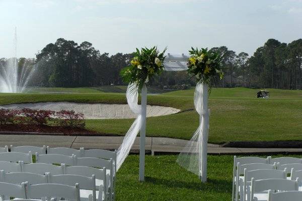 Wedding ceremony setup