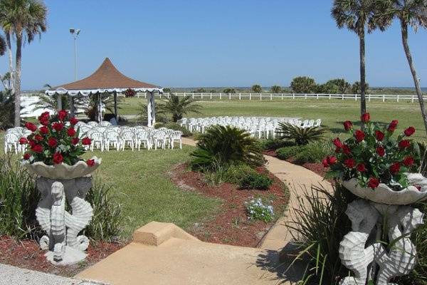 Wedding ceremony setup