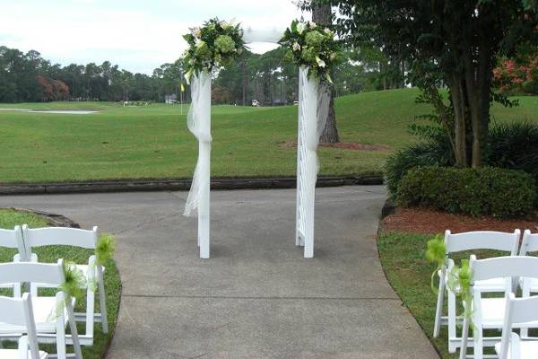 Wedding ceremony setup