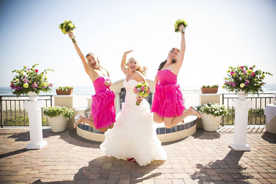 Favorite picture of the bride with her bridesmaids.