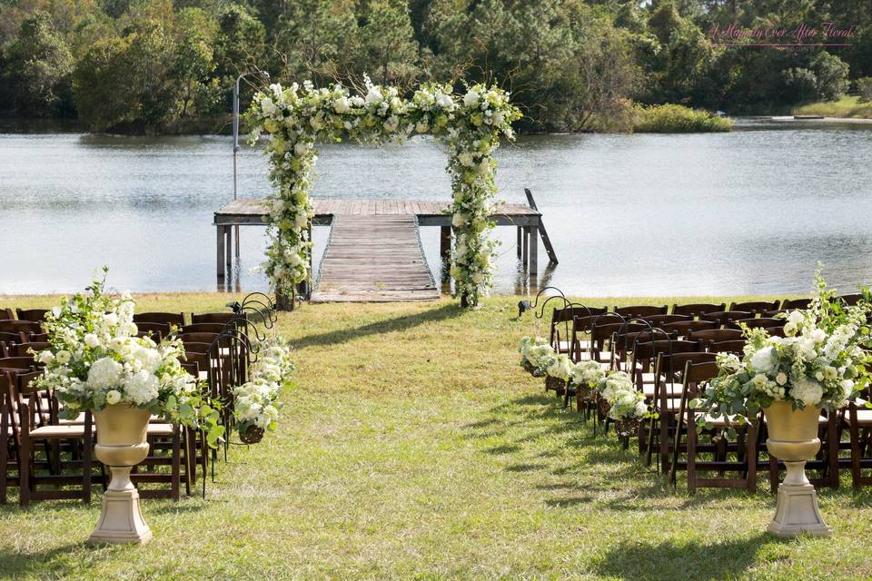 Wedding ceremony setup